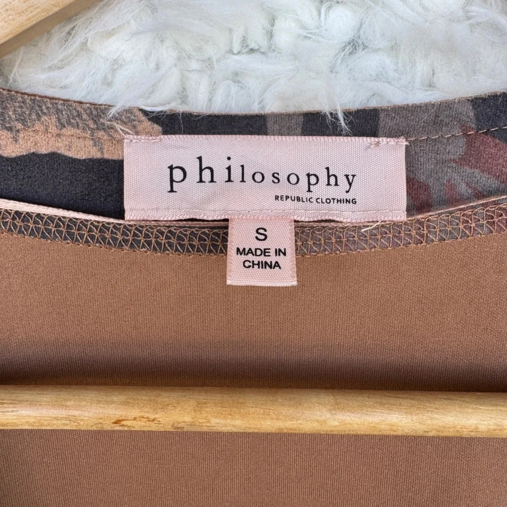 Philosophy Republic Clothing Sz‎ S Faux Leather Floral Kimono Cardigan Coat Boho